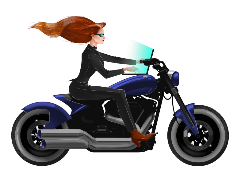 Girl on the bike